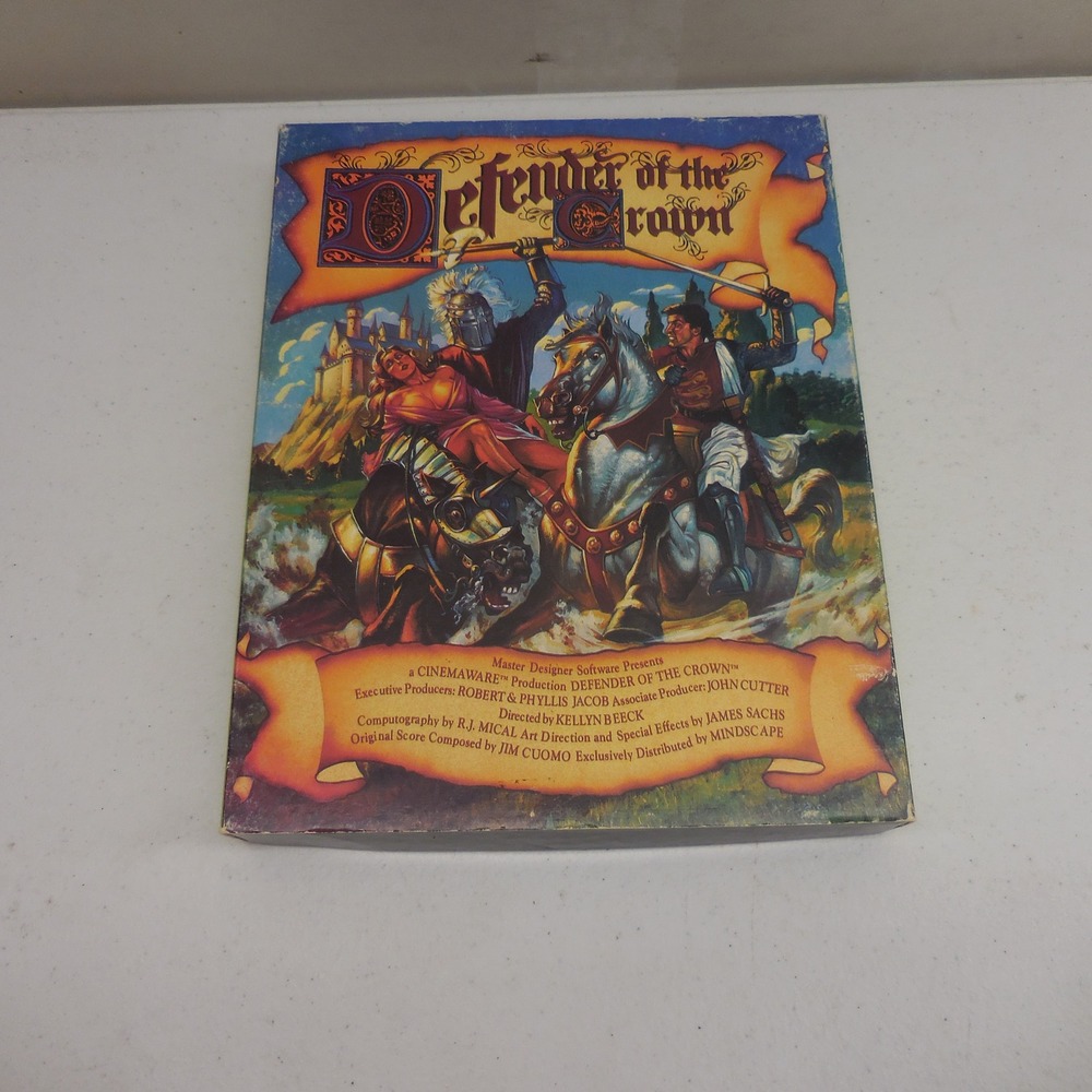 Defender of the Crown Commodore 64 128 Cinemaware Vintage PC Game Big Box C64
